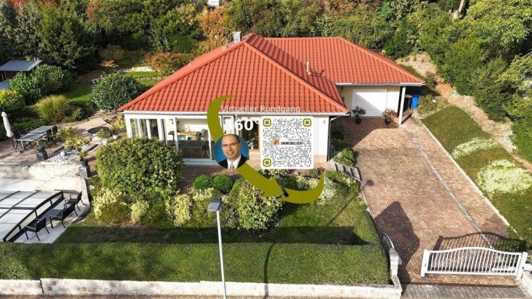 Willkommen Zuhause! Calbe Haus Wohnen auf einer Ebene : Massiv-Bungalow mit Pool, Fu�bodenheizung, Kaminofen, Wintergarten & Garage