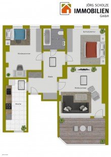 Wohnungsgrundri� Vermietete Attraktive 3-R-Wohnung in Magdeburg N�he Domplatz